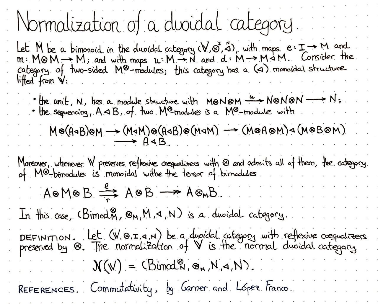normalization-of-a-duoidal-category