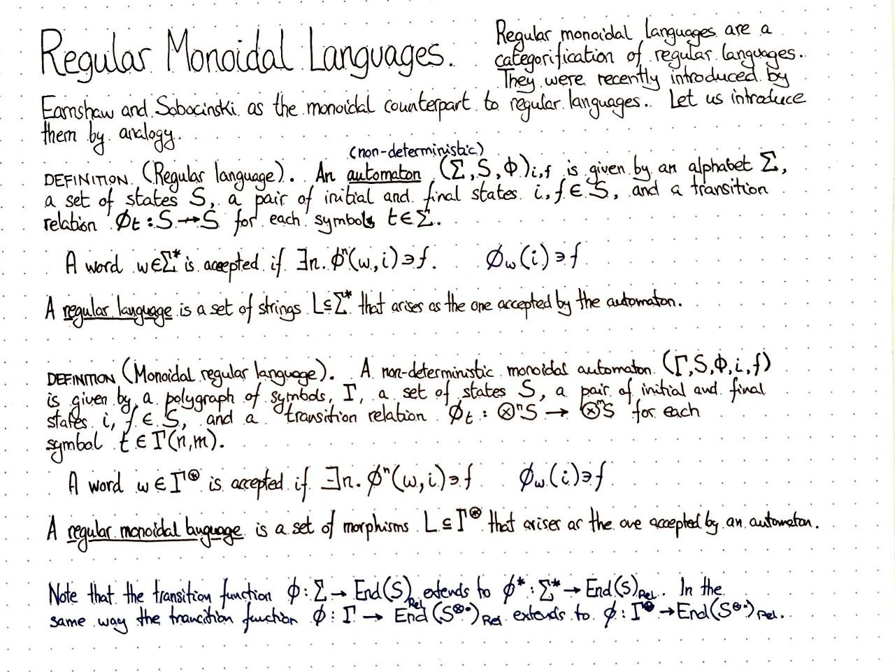 regular-monoidal-languages