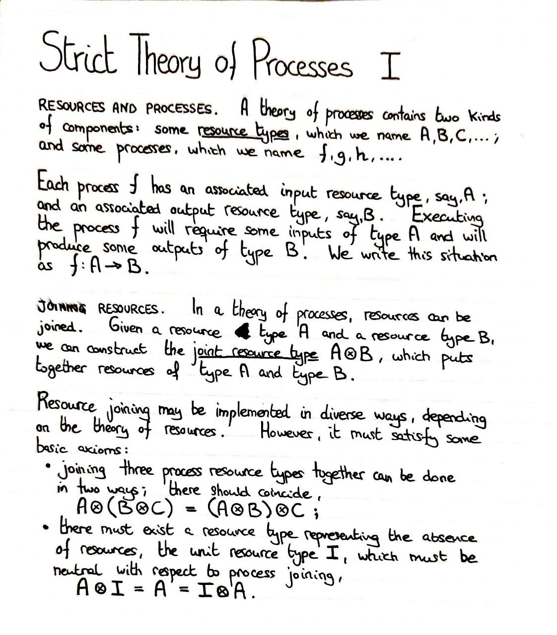 strict-theory-of-processes-i
