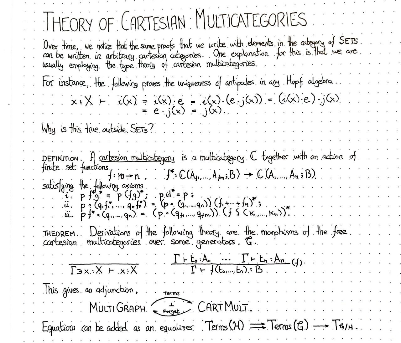 theory-of-cartesian-multicategories
