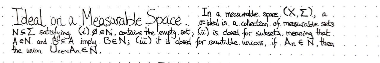 ideal-on-a-measurable-space